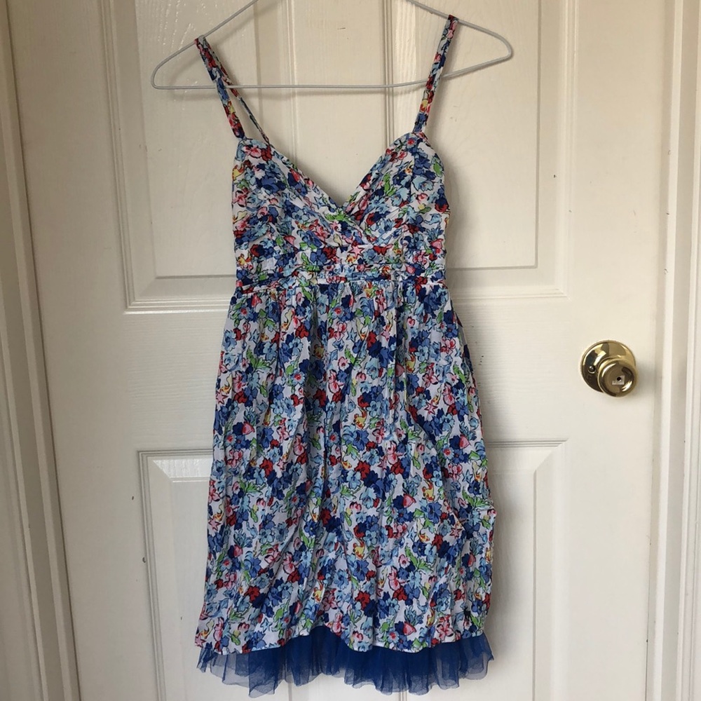 Abercrombie & Fitch Floral Dress - Blue and Red